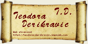 Teodora Derikravić vizit kartica